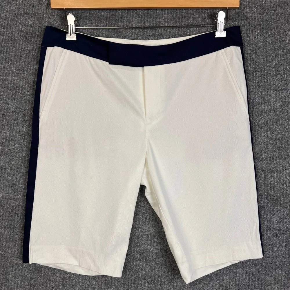 Polo Golf Ralph Lauren Shorts Womens 10 White Side Stripe Performance